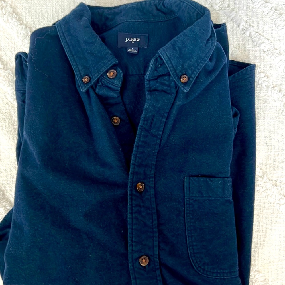 J. Crew navy size L button down